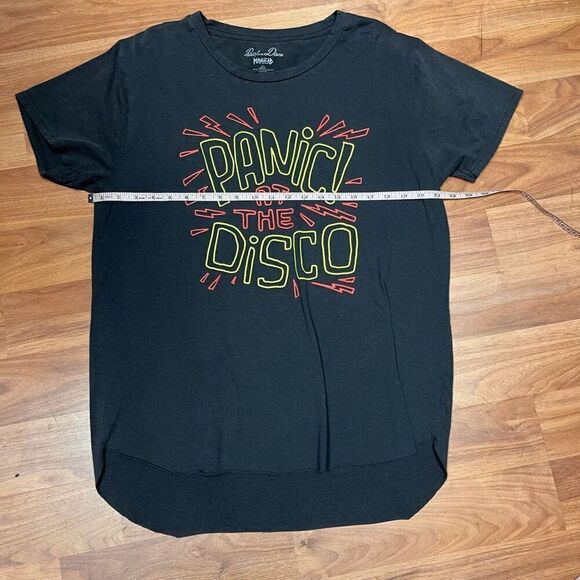 Manhead Womens Panic At The Disco Crewneck Short Sleeve T-Shirt Black Large - Picture 3 of 7